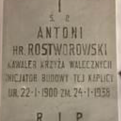 Tablica nagrobna hr. Antoniego Rostworowskiego