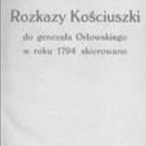 Rozkazy Kościuszki