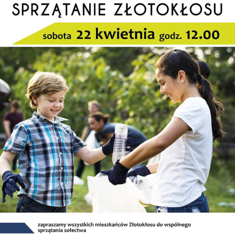 Sąsiedzkie sprzątanie Złotokłosu - plakat